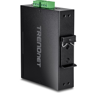 TRENDnet TI-BF711SFP Industrial 10-Gigabit SFP+ Media Converter, IP50, DIN rail or wall mount